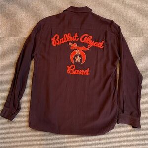 Vintage Shirt -Ballut Abyad Band Embroidered on Back, Music Unit of Shriners NM